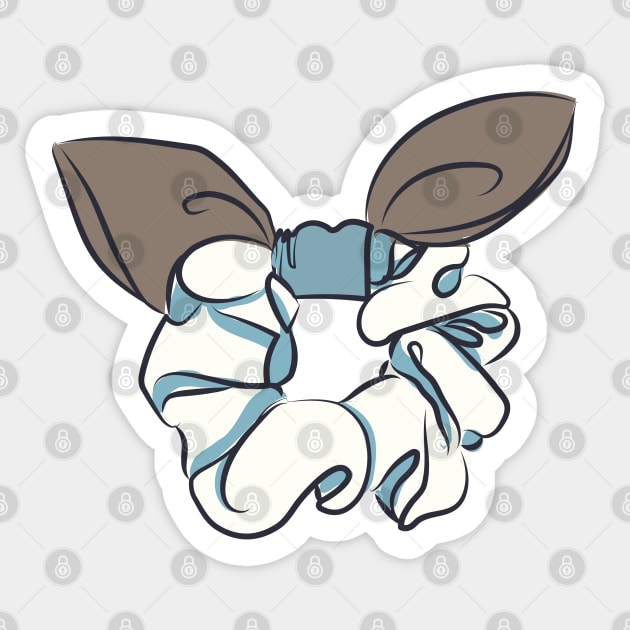 cute hair scrunchie Sticker by princessmi-com